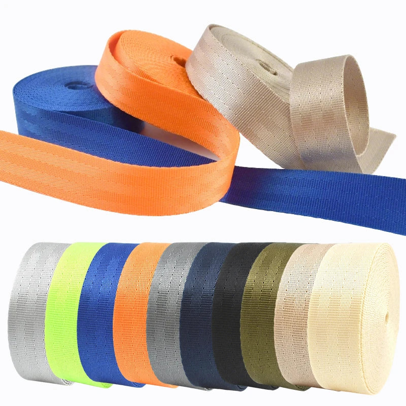 8/200Yards 25/38mm 1mm Thick Webbing Nylon Canvas Webbings Ribbon for Backpack Strap Belt Sling Tape Sewing Bia Binding Supplies