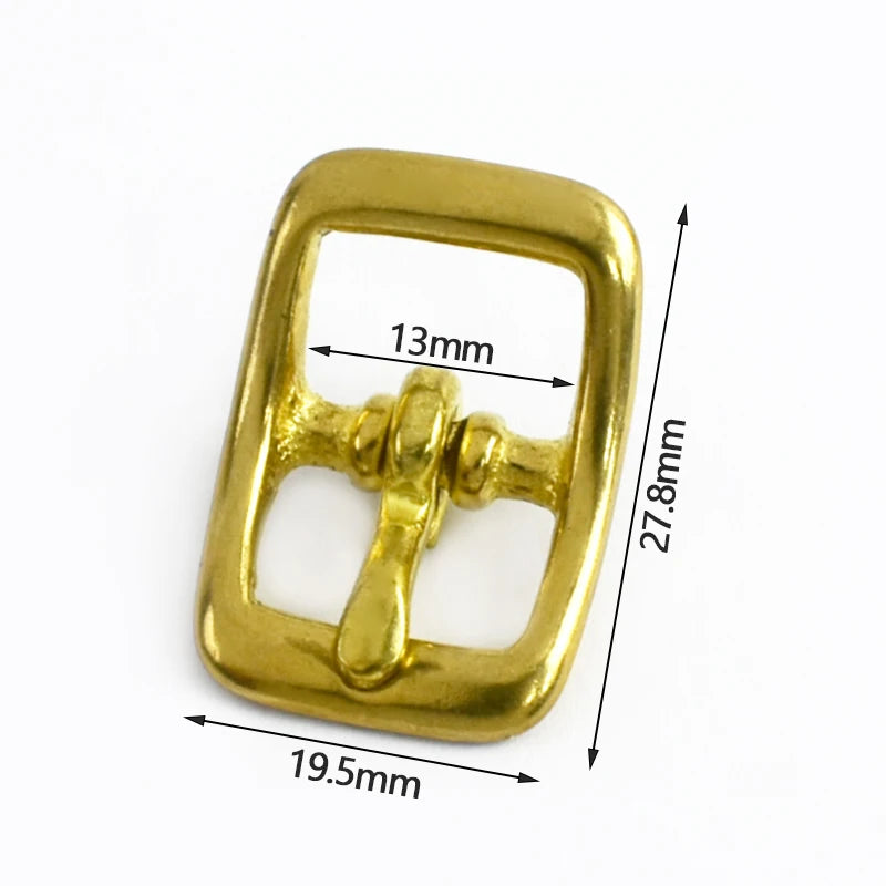 8/150Pcs Brass Belt Buckle 13/16/20/25mm Tri Glide Middle Center Pin Buckles for Leather Craft Bag Strap Carabiner Clip Clasp