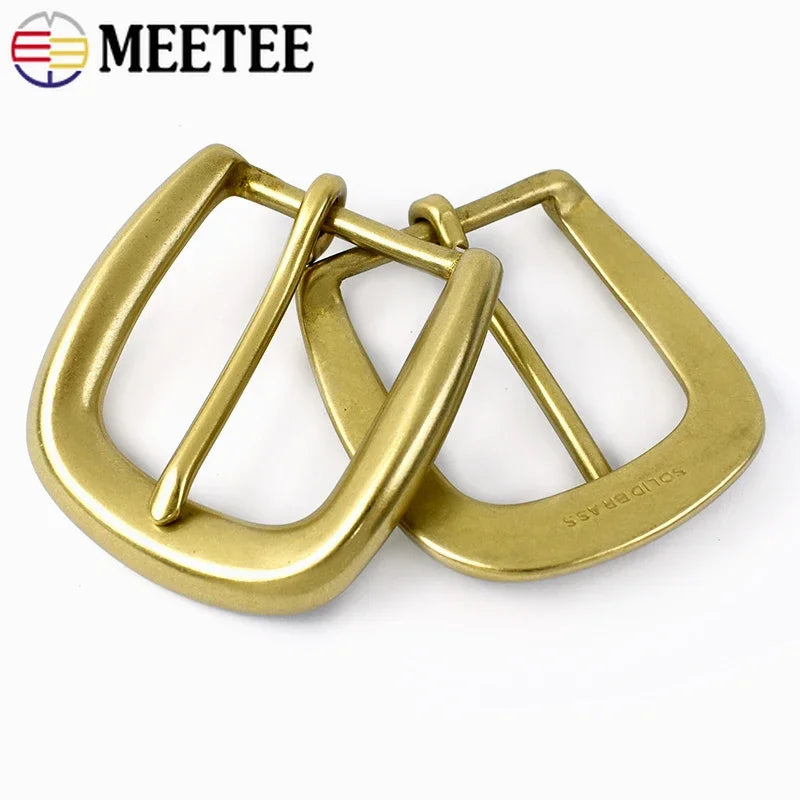 2/50Pcs 35MM Brass Belt Buckle Men's Belts Head Women's Casual Single Pin Buckles DIY Leather Craft Accessories