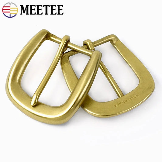 2/50Pcs 35MM Brass Belt Buckle Men's Belts Head Women's Casual Single Pin Buckles DIY Leather Craft Accessories