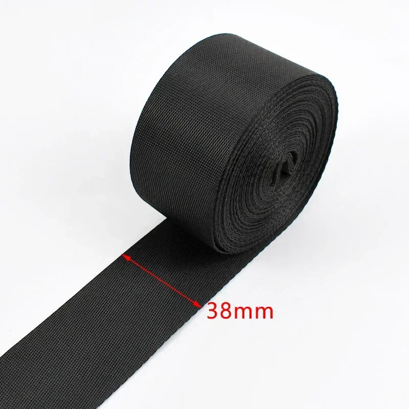 80/1000Meters 10-100mm Black Webbing Nylon Strap 0.8mm Thick Backpack Ribbon Decoration Sewing Bias Tape Belt Fixed Band Accessories