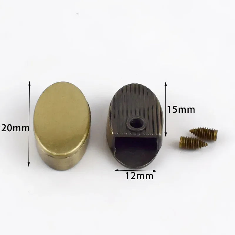 30/600Pcs Meetee Metal Zippers Tail Clip Zips Stopper Plug Head with Screw Bag Wallet Handbag Zip End Clasp DIY Hardware Accessories