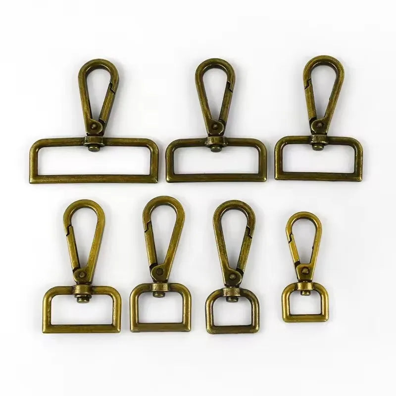 15/400Pcs 16/20/26/32/38mm Metal Buckles Bag Strap Lobster Swivel Carabiner Snap Hook Collar KeyChain DIY Bags Hardware Accessories