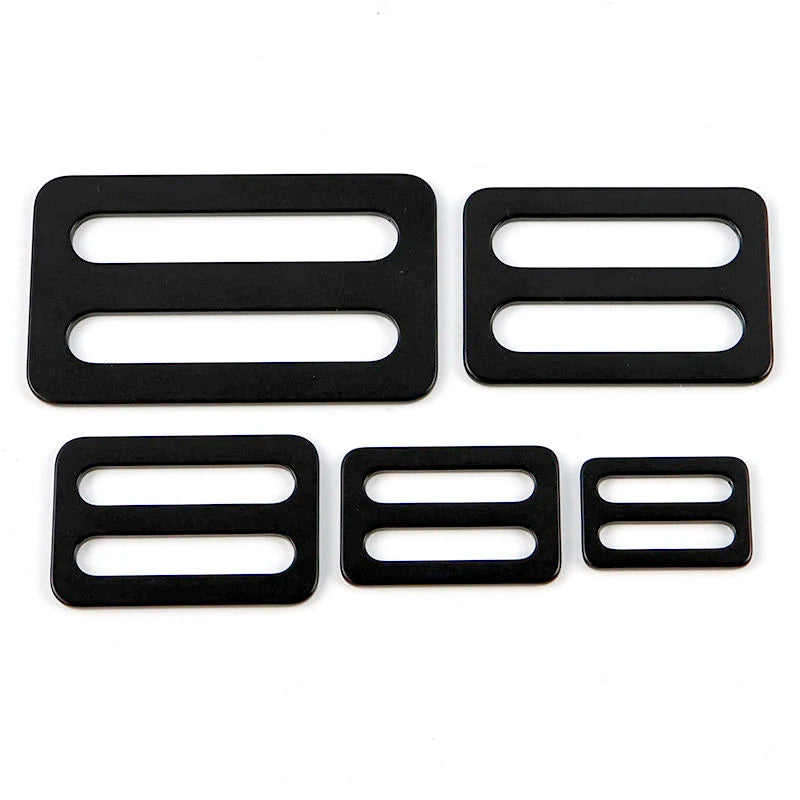 20/700Pcs 20-50mm StainlessSteel Tri-Glides Slider Buckles for Bag Strap Carabiner Clip Adjustable Ring Buckle Pet Collar Hardware