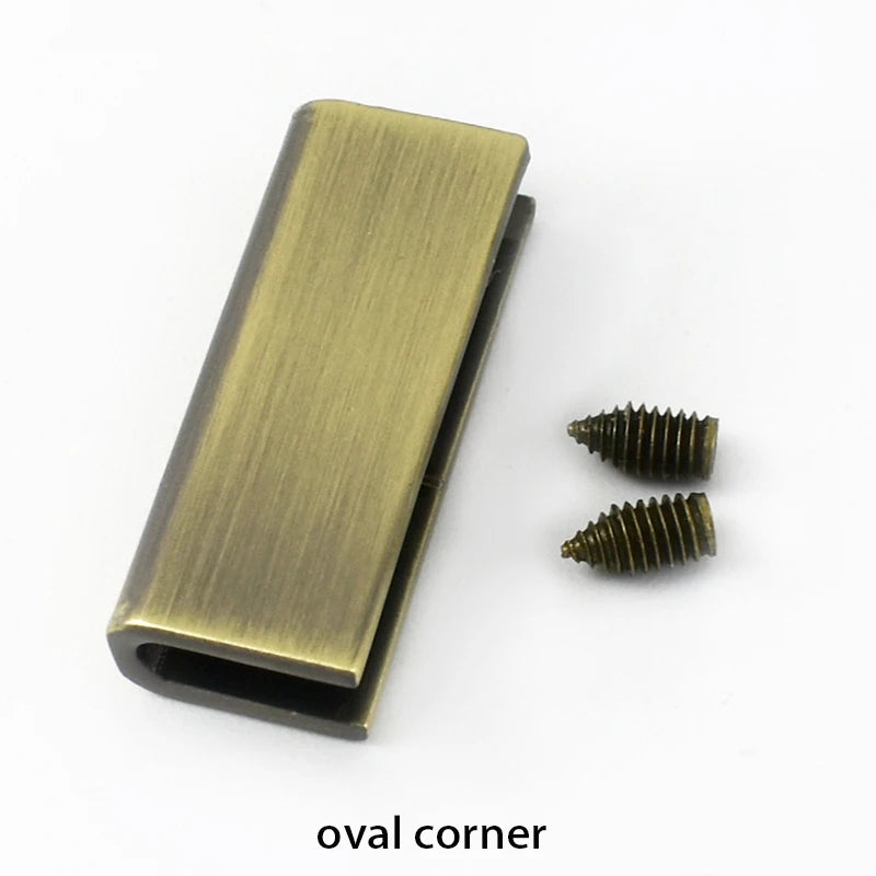 15-500Pcs Metal Bag Buckle Side Clips Protector Corner Screws Clip Clasp for Webbing Belts Tail End Plug LeatherCraft Accessories