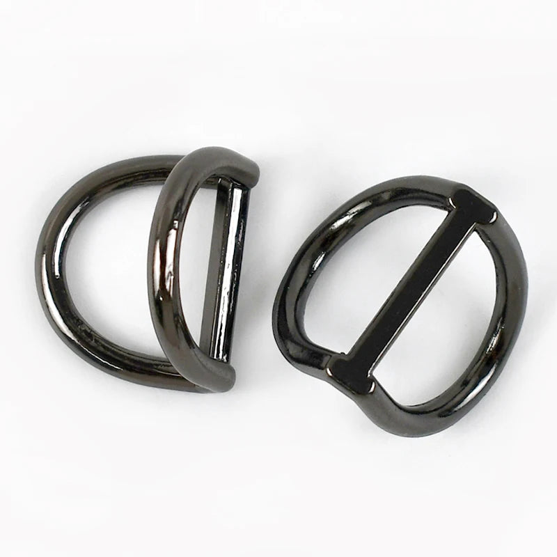 15/500Pcs 19mm Metal Double D Ring Hanger Bag Dee Buckle for Bags Belt Carabiner Clip Hook Buckles Coller Chain Connector Kits