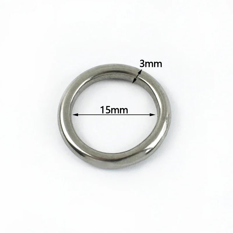 20/600Pcs 316# Stainless Steel Seamless O Rings Buckle Pet Collar Clasp Backpack Strap Hanging Bed Connection Anti-rust Ring