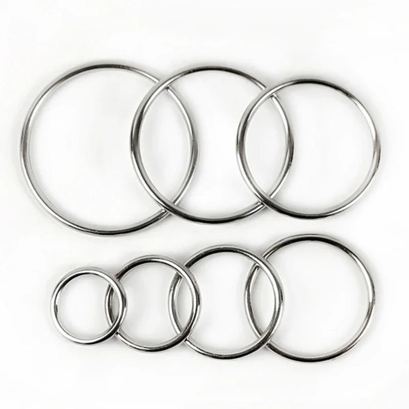 30/600pcs Meetee O Ring 20-50mm Metal Round Circle for Clothing Handbag Shoes Bags Belt Buckles Hardware Leather Crafts Accessories
