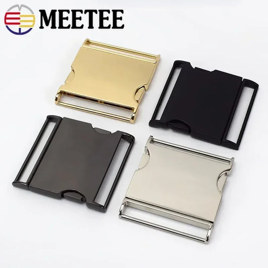 3/100Pcs Meetee Metal Buckles 25-50mm Quick Side Release Buckle Dog Collar Web Belt Clip DIYLeathercraft Garment Bags Accessories