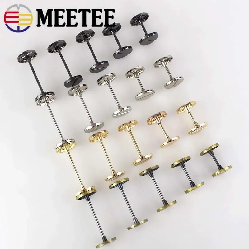 8/300pcs Meetee 20/26/34/39/48mm Metal Wheel Buckle Strap Belt DIY Luggage Bag Part Hardware Accessories With Screws Buckles H6-1
