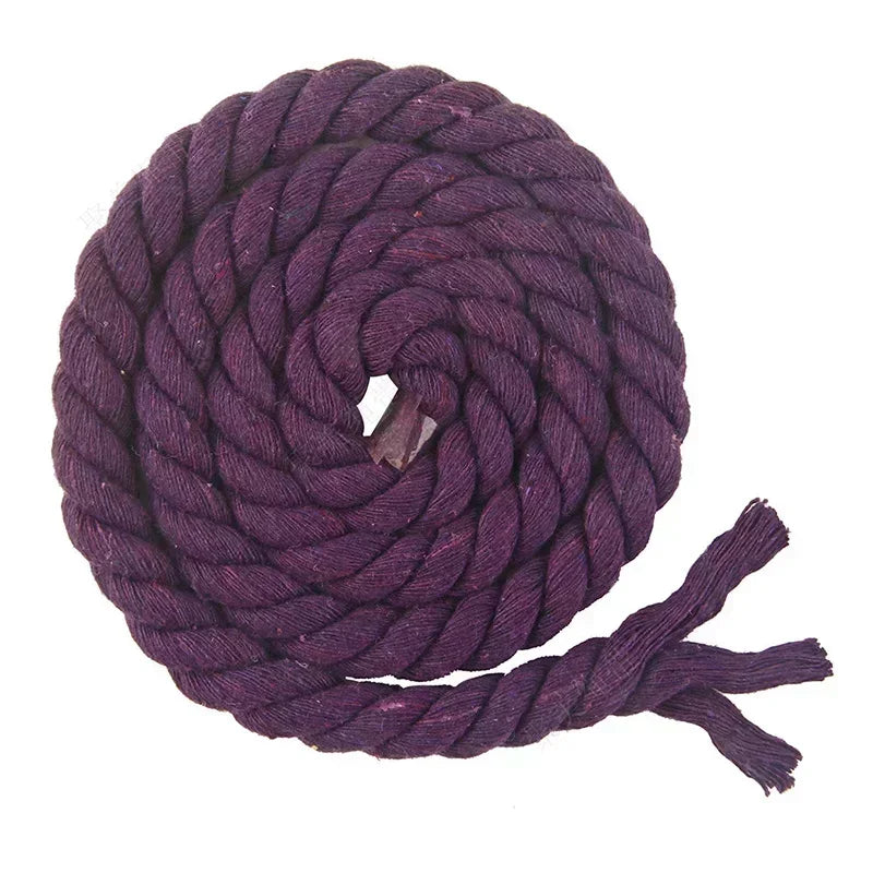 20/600Meters 5-20mm Colored Cotton Rope 3 Shares Twisted Cord DIY Decoration Macrame Ropes for Bag Braided Cords Sewing Accessories