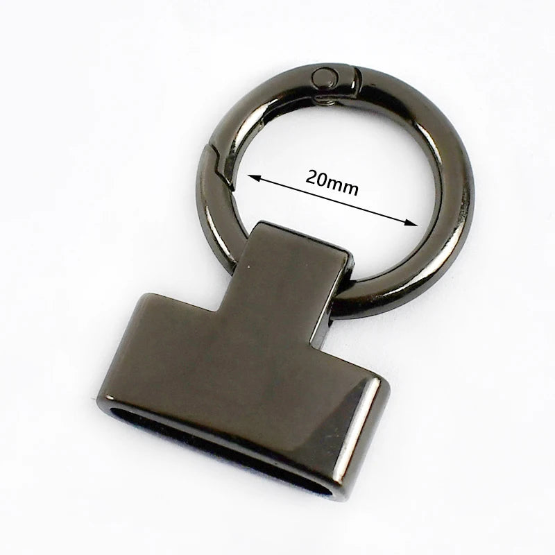 8/200Pcs 20/25mm Metal Ring Buckles Keychain Hook Bag Strap Connector Clasp Cord End Handbags DIY Sewing Hardware Accessories