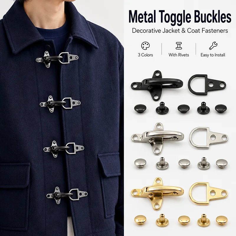 5/200Pcs Fireman Clasp Belt Buckle 4/5cm Metal Buckles Jacket Carabiner Clip Lobster Clasps Toggle Hook Clothing Fasteners