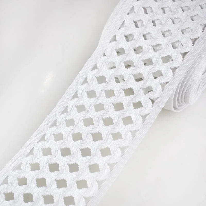 5/200M 75mm Mesh Elastic Band Soft Waistband Nylon Stretch Rubber Bands for Pants Skirt Belt DIY Clothes Sewing Accessories