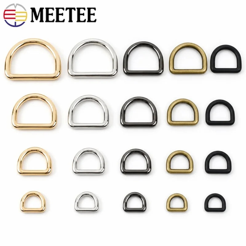 20/50Pcs 16-38mm Metal D Ring O Shape Buckle Bag Strap Belt Collar Webbing Connector Leather Craft Hardware Accessory Supplies