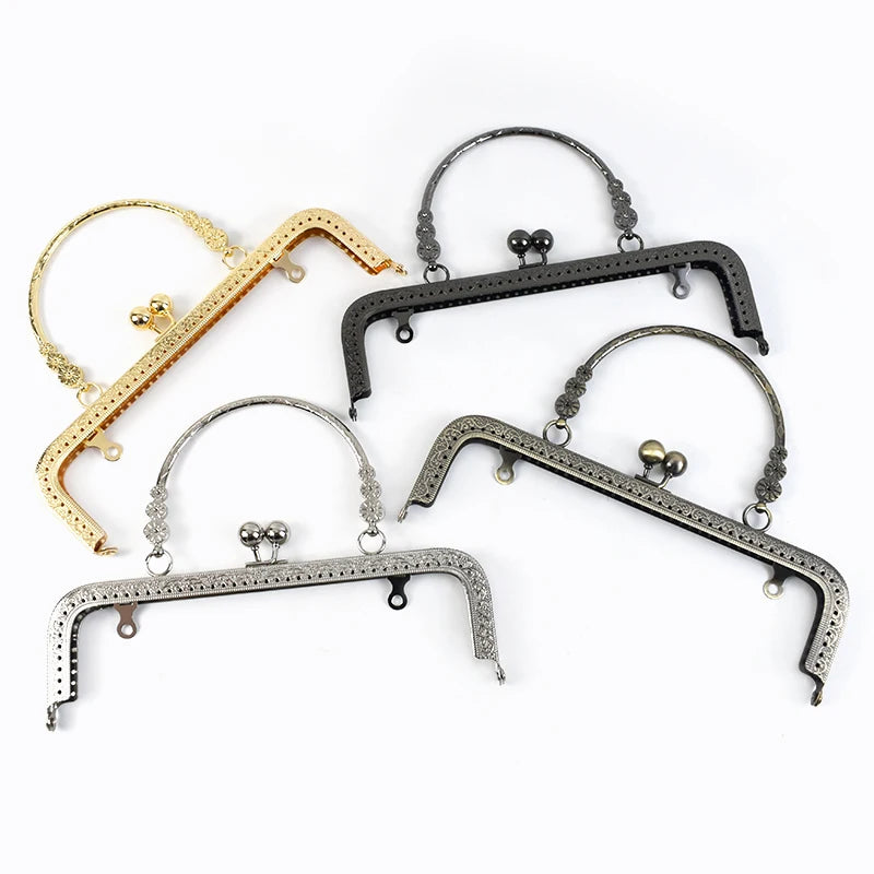 2/50Pcs 18cm/20cm Metal Purse Frame Bags Kiss Clasp Lock Handbag Clasps Clip Buckle DIY Bag Handle Making Hardware Accessories