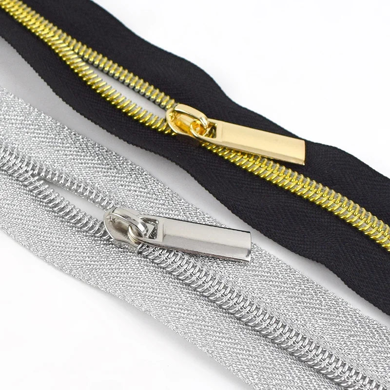 8/200pcs Meetee Zipper Sliders for 3# 5# Nylon Zippers Down Jacket Pocket Zips Head Bag Zip Repair Kits DIY Sewing Accessories