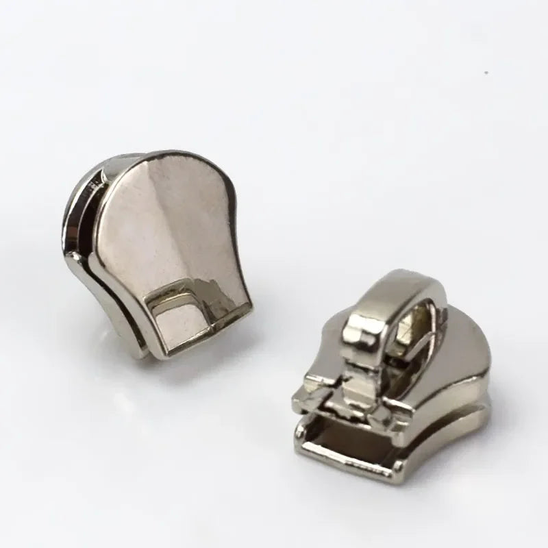 30/500pcs Meetee Zipper Slider for 5# Sewing Metal Zippers DIY Zips Head Bag Pocket Wallet Repair Kits Replacement Tailor Tools
