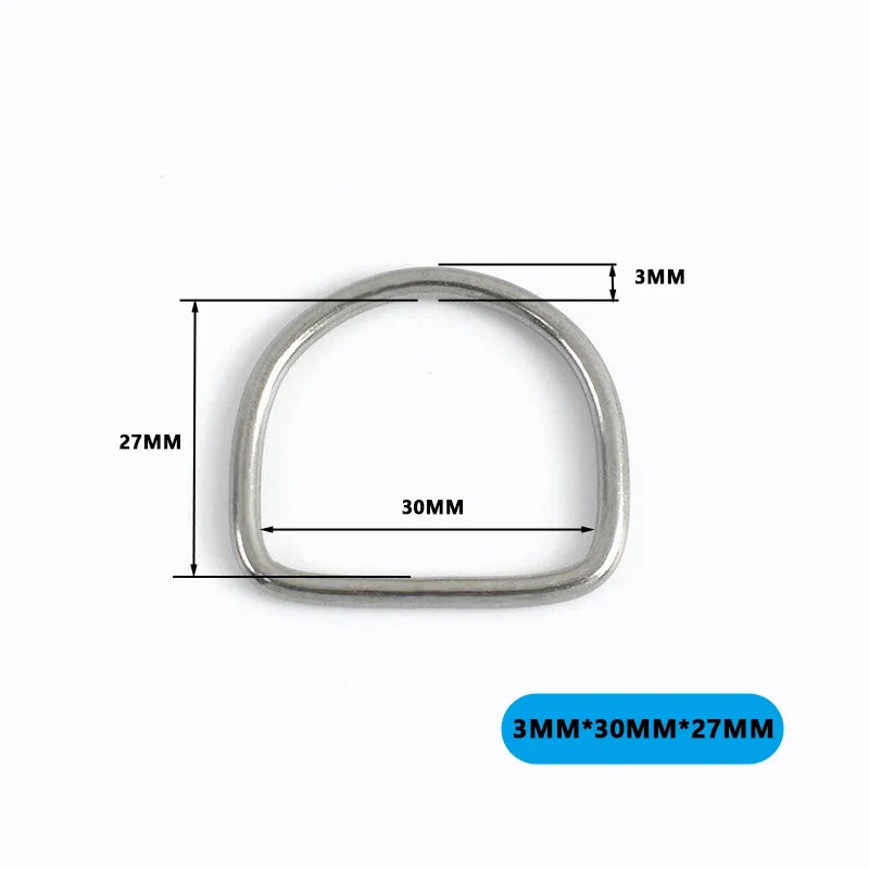 20/500Pcs 304 Stainless Steel Buckle 15-100mm Bag Strap O D Ring Hook Keychain Connector Loop Buckles Pet Collar Hardware Supply