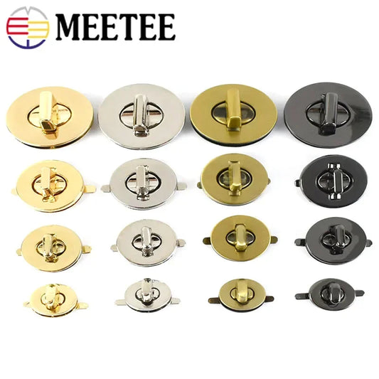 8/200Pcs Oval Metal Durable Clasp Turn Twist Lock DIY Handbag Bag Decoration Closure Buckle Purse Luggage Hardware Accessories