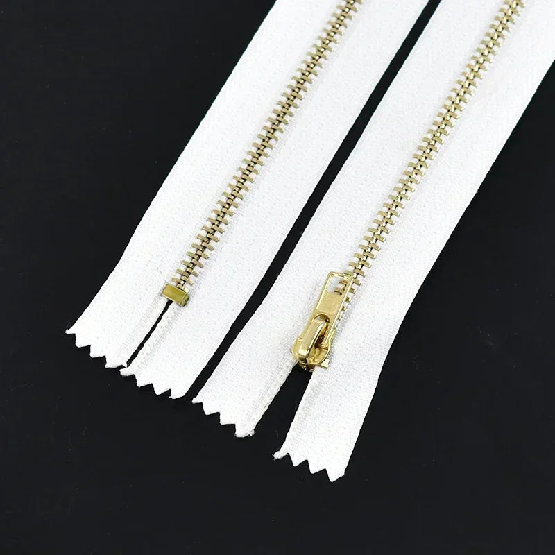 Meetee 3# 20/600Pcs Metal Zipper 10-30cm Bag Close End Zip Black White Zippers Pocket Purse Jeans Zips DIY Sewing Accessories