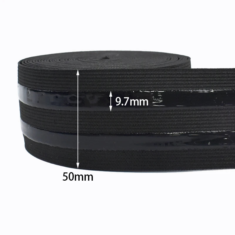 2/100Meters Elastic Band for Underwear 50mm Silicone Non-slip Webbing Rubber Belt Garment Ribbon DIY Sewing Accessories