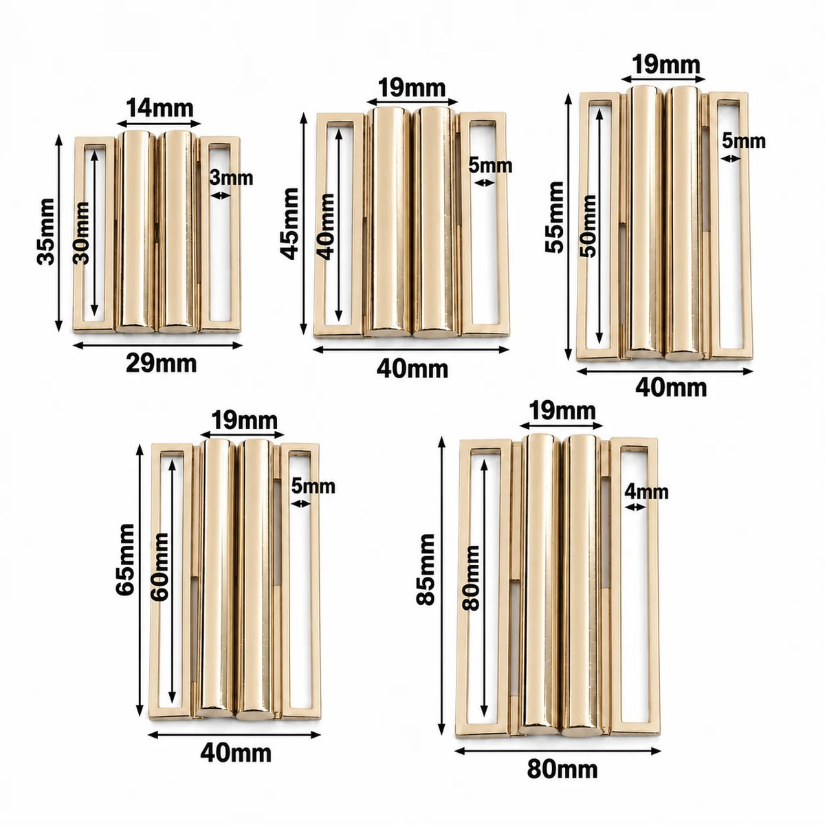 8/300Pcs 30-80mm Metal Belt Buckles Dress Waistband Clasp Coat Decorative Belts Buckle Clothing Waist Closure Clasps Accessories