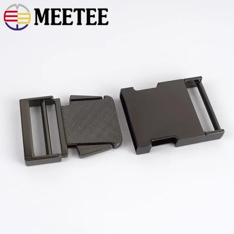 5/100Pcs Meetee Metal Side Release Buckles 14/19/25/31/38/50mm Pet Collar Backpack Bag Webbing Buckle DIY Paracord Bracelet Hardware