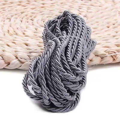 25/930M 3mm Polyester Twisted Braided Cord 3 Shares Ropes for Bag Strap Curtain Decorative Gift Box Rope DIY Sewing Accessory