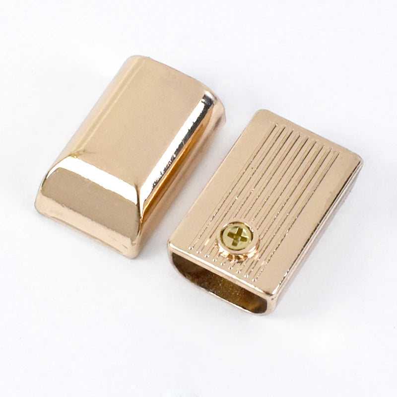 30/600Pcs Meetee Metal Zipper Pull Tail Lock Clip Buckles Rope Cord Stop Plug Head Screw DIY Bags Leather Hardware Accessories