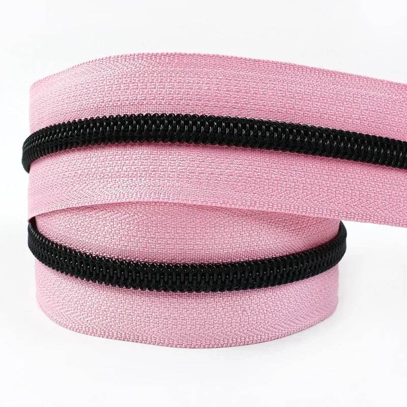 8/200M 5# Nylon Zippers By The Meter Roll Bulk Zip Tapes Clothes Shoes Bag Coil Zips Closures Repair Kit DIY Sewing Accessories