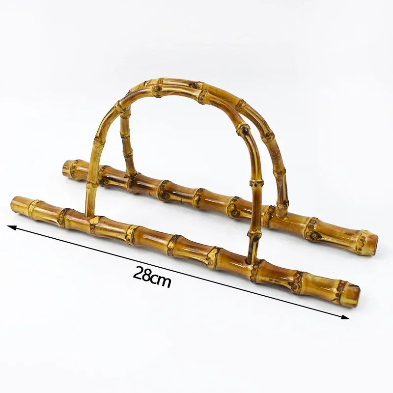 2/70Pcs Meetee 28/30cm Bamboo Bag Handle Natural Wooden Purse Frame Women Handbag Replacement Handles Handmade Bags Accessories