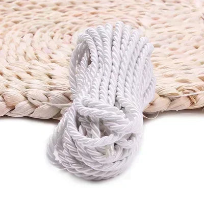 25/930M 3mm Polyester Twisted Braided Cord 3 Shares Ropes for Bag Strap Curtain Decorative Gift Box Rope DIY Sewing Accessory
