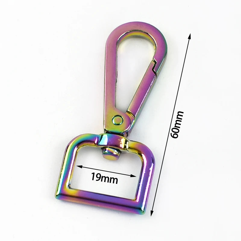 8/250Pcs Rainbow Metal Buckle Lobster Swivel Clasp Snap Hook for Bags Strap Carabiner Clips Keychain DIY Hardware Accessories