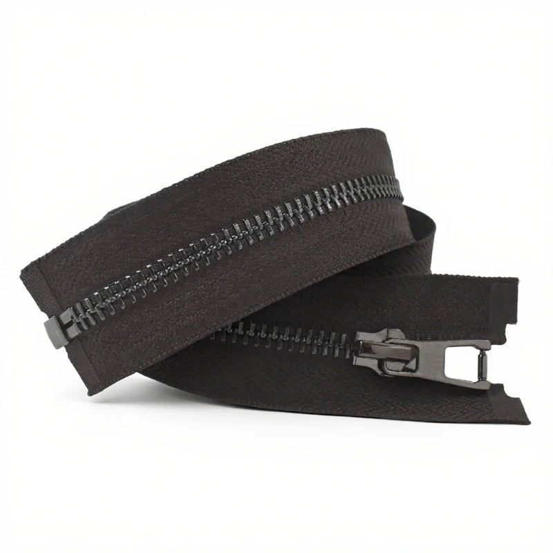 8/200Pcs 5# Metal Zippers 40-80cm Garment Sewing Zip Handbag Open-End Zippers Jacket Down GunBlack Teeth Zips DIY Tailor Supplies