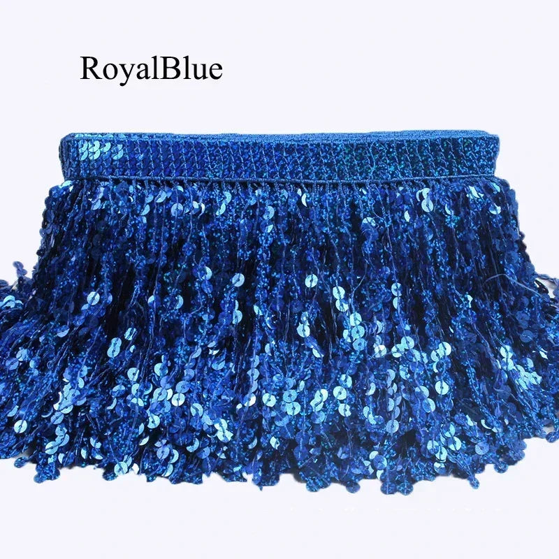 3/120Meters 16cm Sequin Tassel Lace for Sewing Clothes Wedding Dress Fringe Ribbon Curtain Decorative DIY Garment Accessories