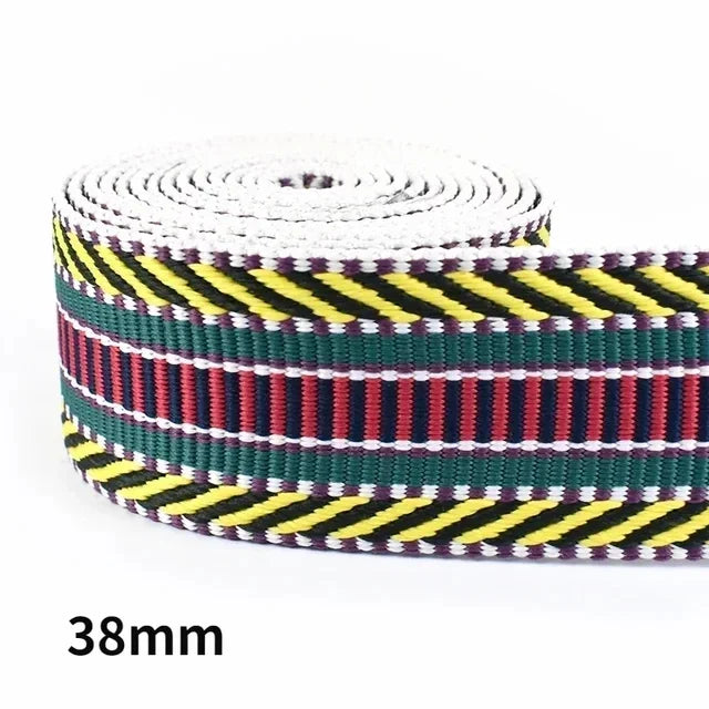 3/100Meters 38/50mm Polyester Jacquard Webbing Tapes Thick Ribbon Bag Strap Belt for DIY Clothes Bias Binding Sewing Accessories