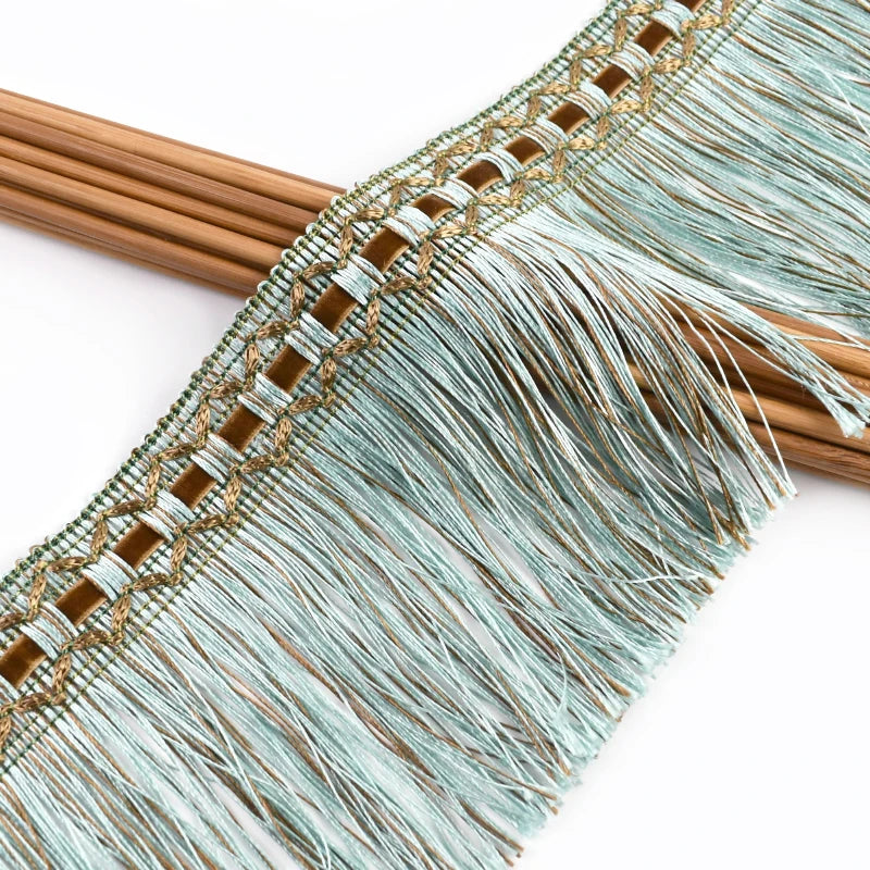 2/20Meter 10cm Polyester Tassel Fringe Trim Sewing Decorative Lace Ribbon for Dance Dress Curtain Tassels Clothes Bag Accessories