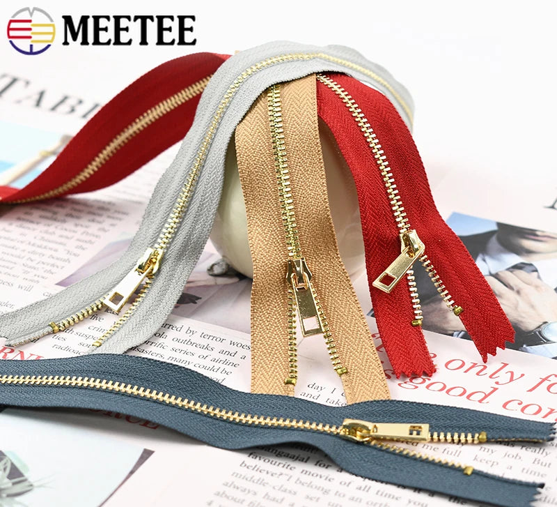 15/400Pcs 3# Metal Zippers 15/20/25/30cm Close-End Zipper Clothing Pocket Decoration Zips Closure Zip for Sewing Repair Kit