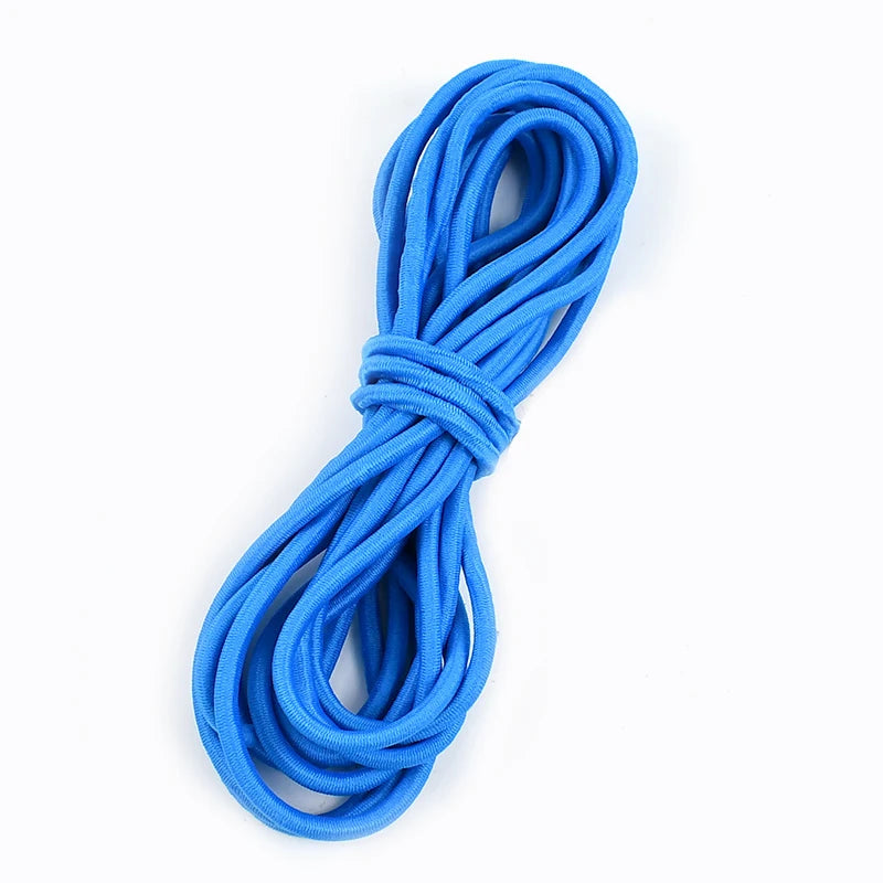5mm Round Elastic Rope 10/300Meters Color Rubber Bands HairBand Elasticity Band Belt Drawstring Bungee Cord Sewing Supplies