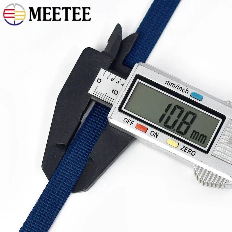 25/500Meters 3/8''inch(10mm) Polypropylene Webbing Weave Braided Belt Ribbon for Bags Dog Collar Belts Garment Sewing Accessory