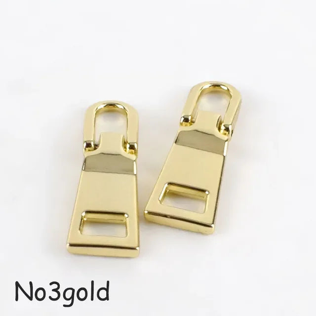 Meetee 15/500pcs Detachable Metal Zippers Pullers for 3# 5# 8# Zipper Sliders Head Repair Kits Zip Pulls Tab DIY Sewing Craft