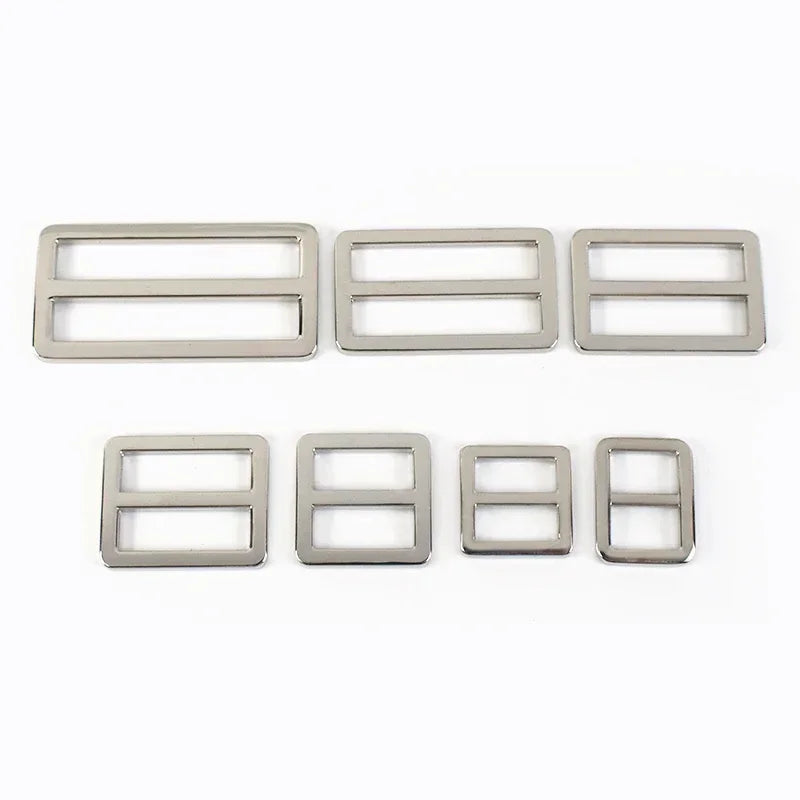 15/500Pcs 20-50mm Metal Ring Buckle Bag Strap Tri Glide Slider Adjuster Webbing Backpack Belt Clasp Hook DIY Hardware Accessories