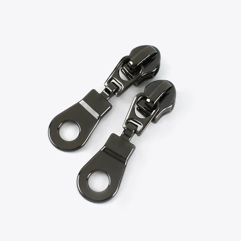 8/200Pcs 5# Zipper Slider for Nylon Zip Tapes Colorful Zips Head Bags Clothes Puller Repair Kit DIY Sewing Hardware Accessory