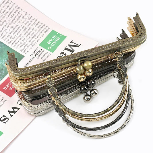 2/50Pcs 18cm/20cm Metal Purse Frame Bags Kiss Clasp Lock Handbag Clasps Clip Buckle DIY Bag Handle Making Hardware Accessories