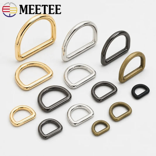 20/50Pcs 16-38mm Metal D Ring O Shape Buckle Bag Strap Belt Collar Webbing Connector Leather Craft Hardware Accessory Supplies
