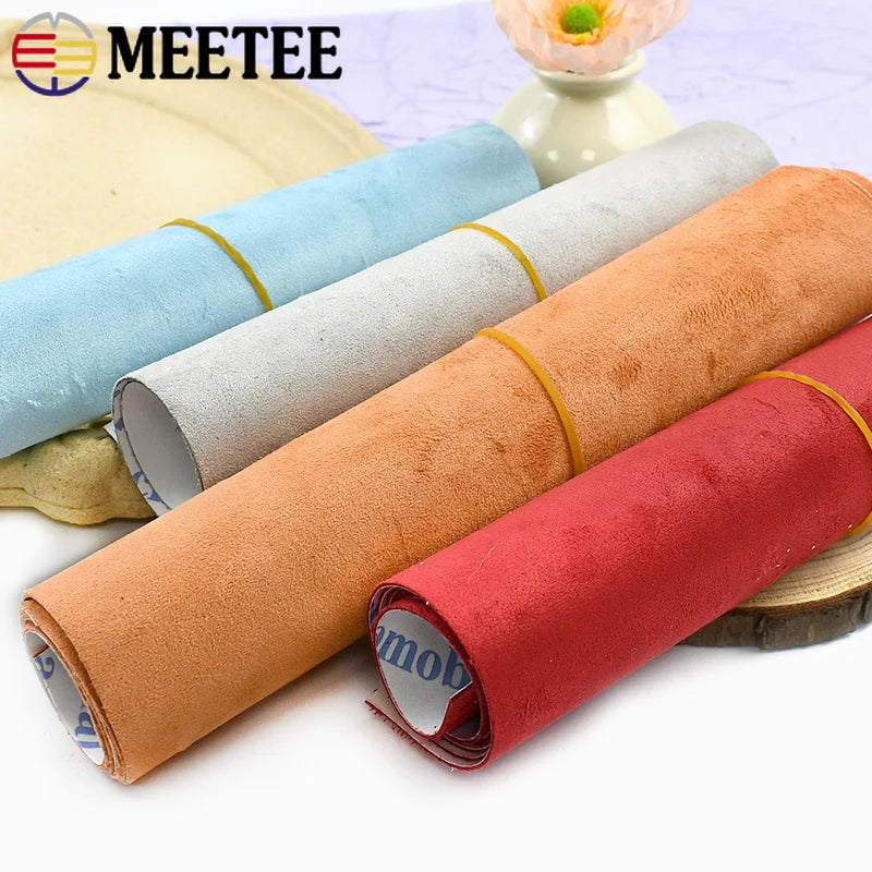 50/100*143cm Suede Self-adhesive Fabric Car Interior Trim Velvet Fabrics Synthetic Leather Cloth DIY Accessories