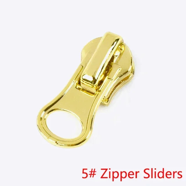 30/1000Pcs Meetee 3#5#8# Zipper Slider for Metal Zippers Bag Jacket Zip Puller DIY Clothes Zips Head Repair Kit Sewing Accessories