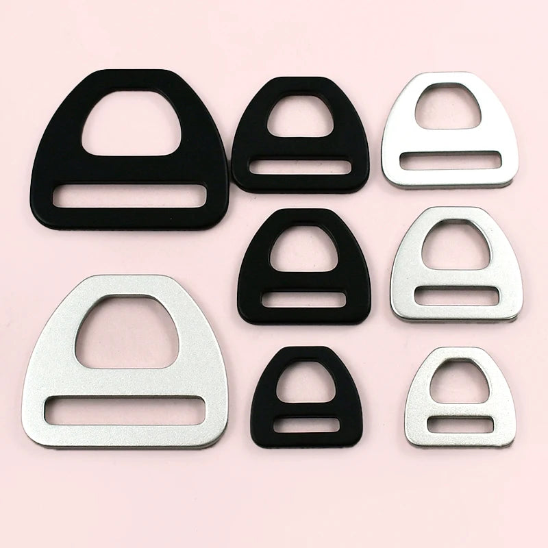 15/300Pcs 15-38mm O D Hook Webbing Buckles Triangle Bag Strap Hanger Rings Aluminum Buckle Belt Holder Carabiner Clip Fastener