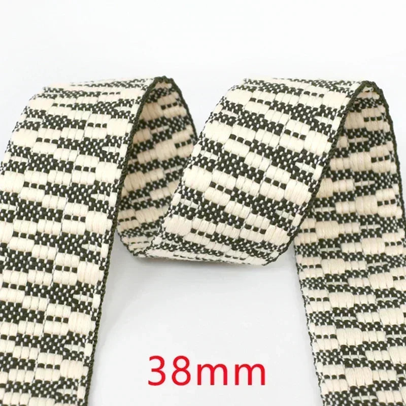 5/130Yards 38/50mm Ethnic Jacquard Webbing Tape Handbag Shoulder Strap Replacement Ribbon Band Backpack Belt Sewing Accessories